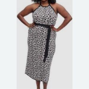 Diane Von Furstenberg Black and White Midi Dress